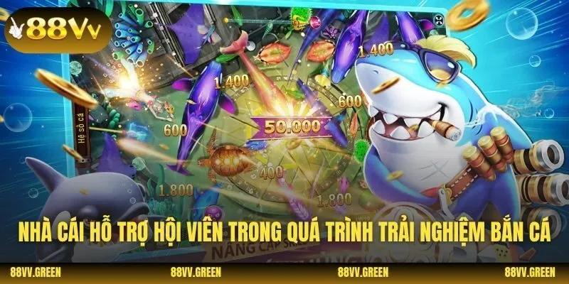 Nhà cái hỗ trợ hội viên trong quá trình trải nghiệm bắn cá